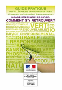 Couverture du document "Guide des allégations environnementales" édité par l'État français.